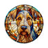 Airedale Terrier Circular Glass Suncatcher Worktop Saver